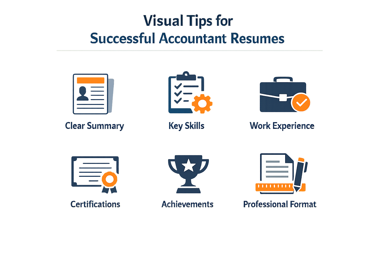 Visual tips for successful accountant resumes