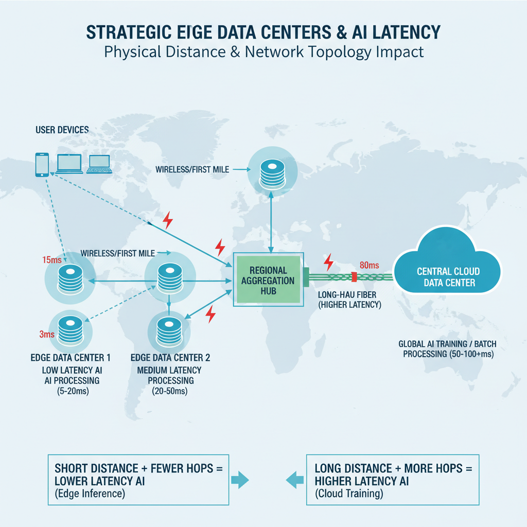 Edge data centers and network architecture diagram