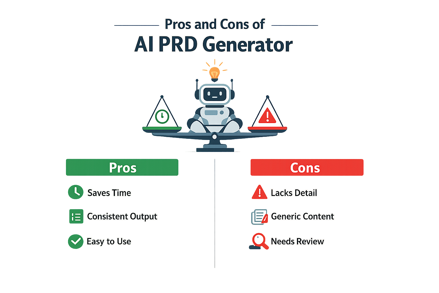 Pros and cons of AI PRD generator