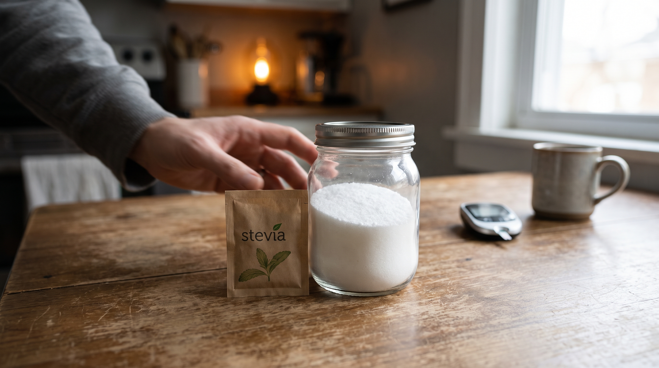 Comparison of allulose and stevia packaging