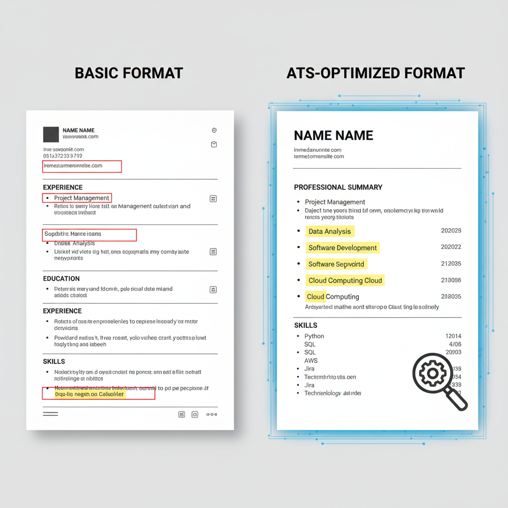 Hero image depicting an optimized resume for ATS