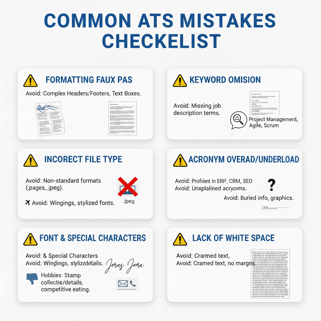 Checklist of common ATS mistakes
