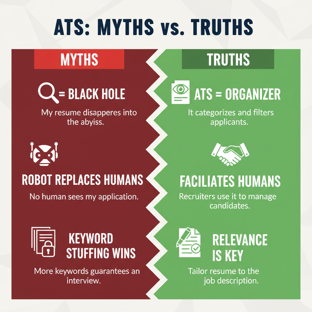 Image illustrating common ATS myths.