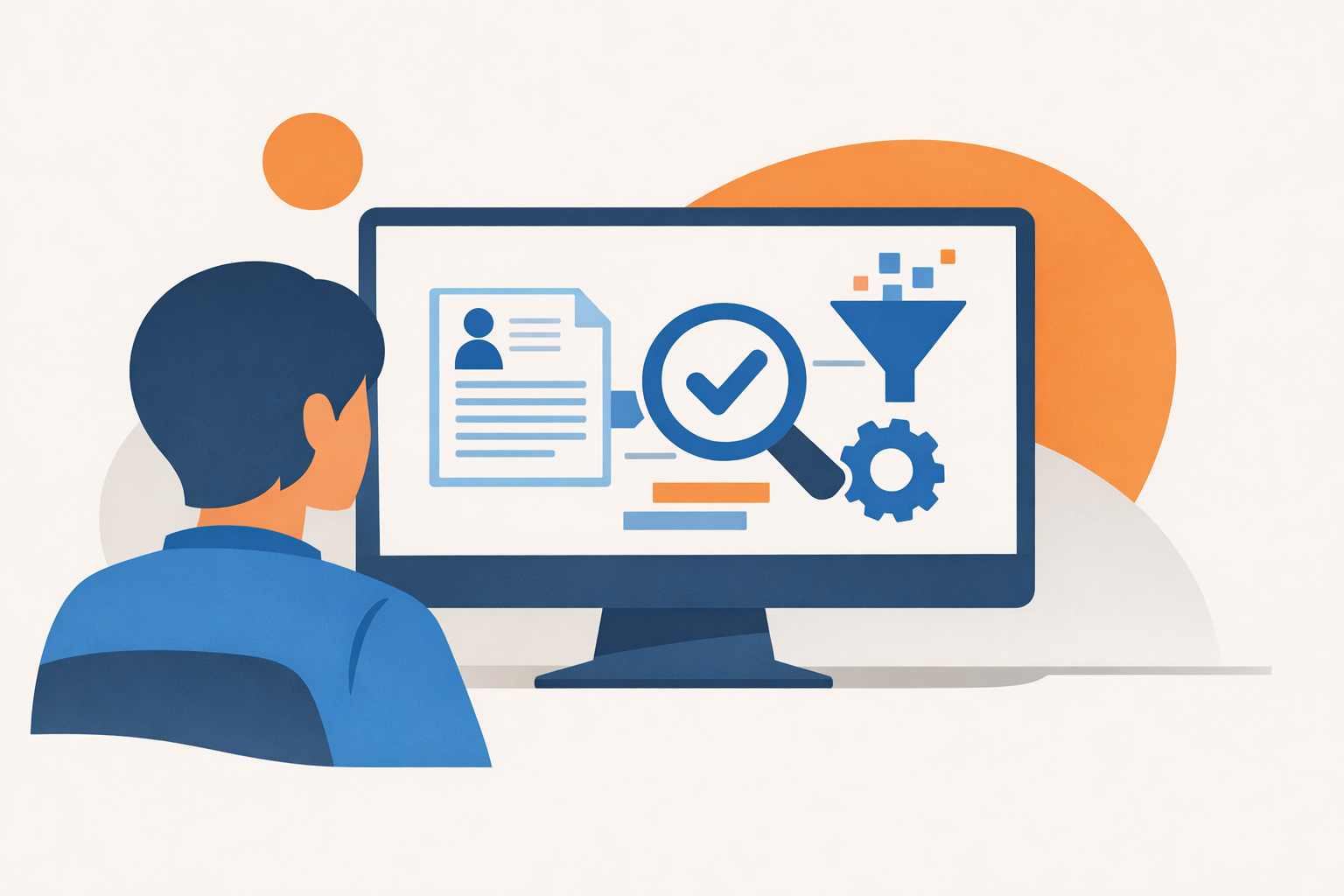 ATS-Friendly résumé concept with a computer screen showing what is an ATS-Friendly Résumé definition for job seekers