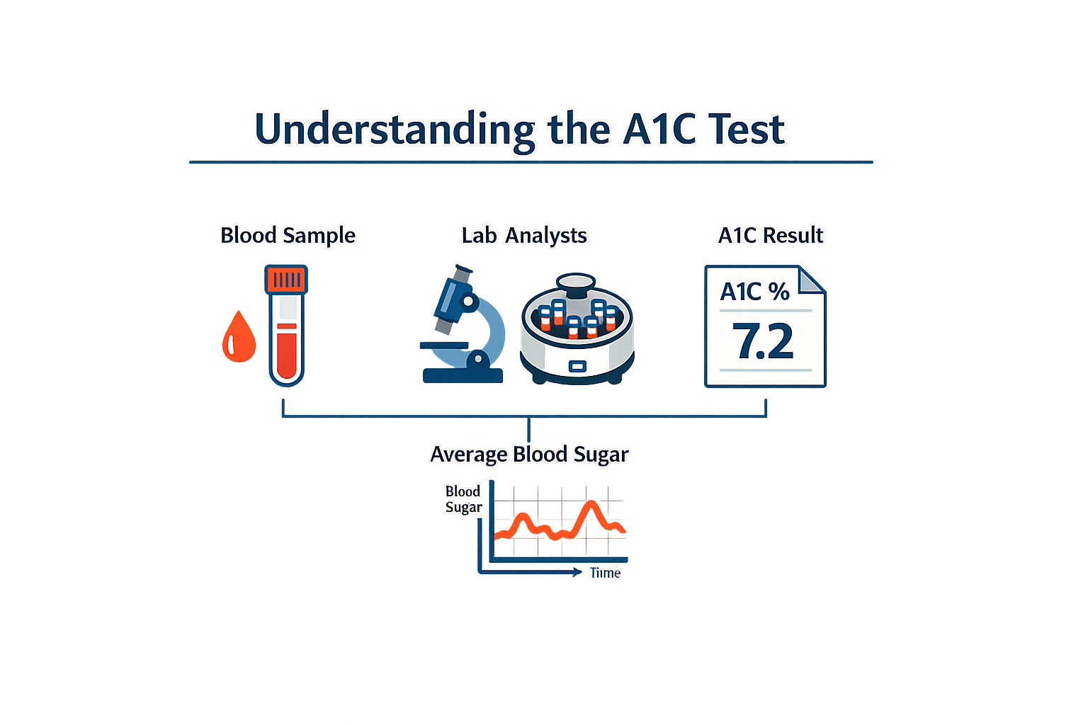 Infographic explaining A1C and its significance.