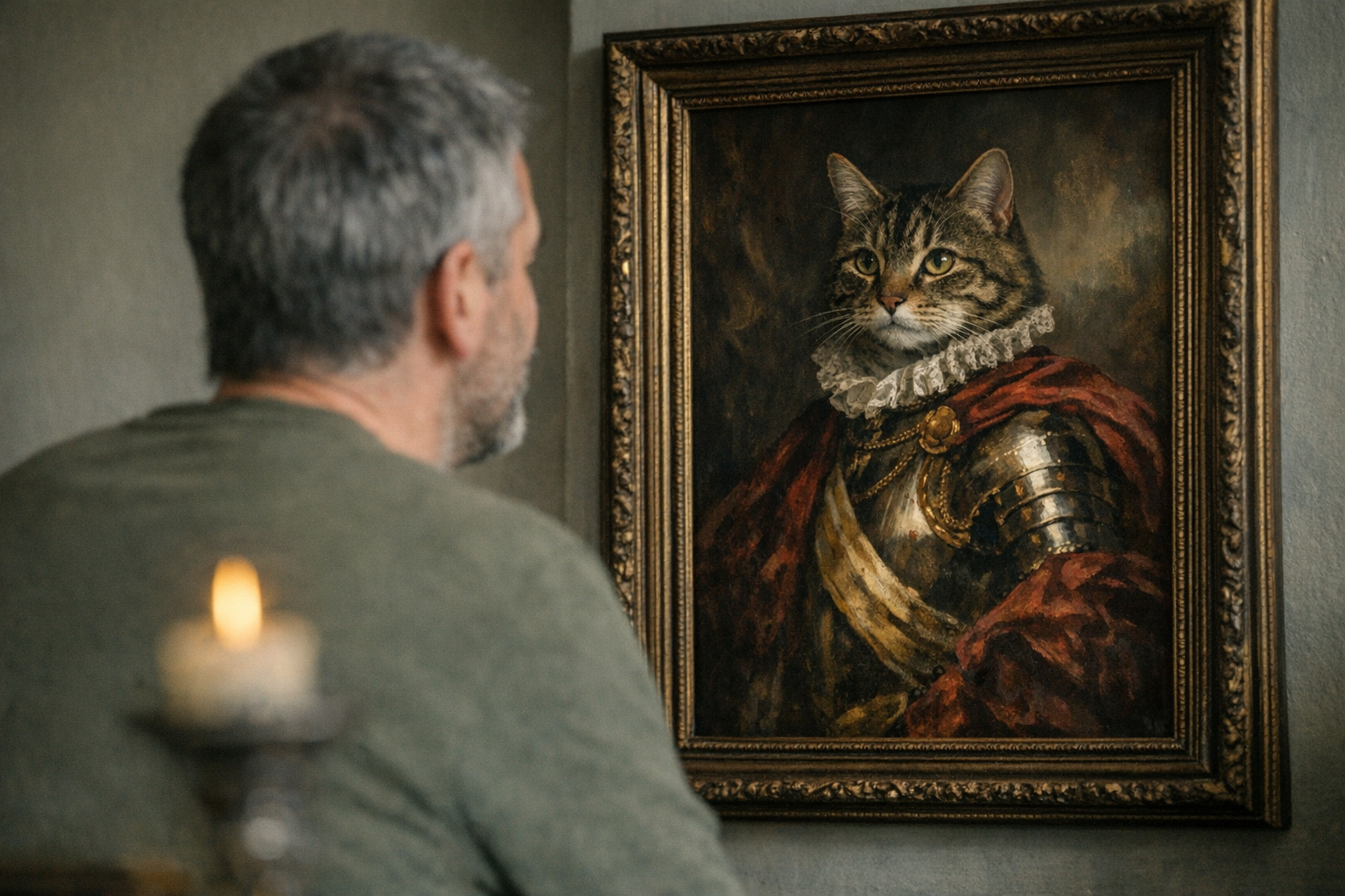 Customer experience with baroque pet portrait
