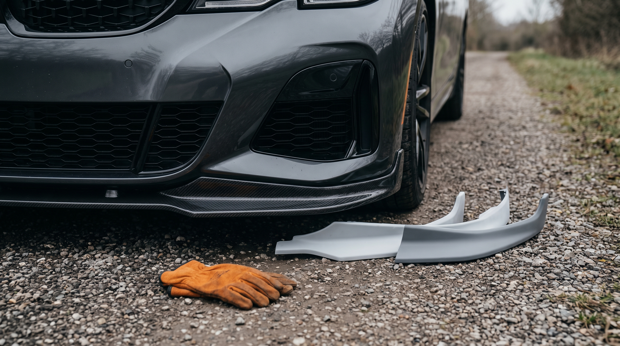 BMW M340i front lip materials comparison