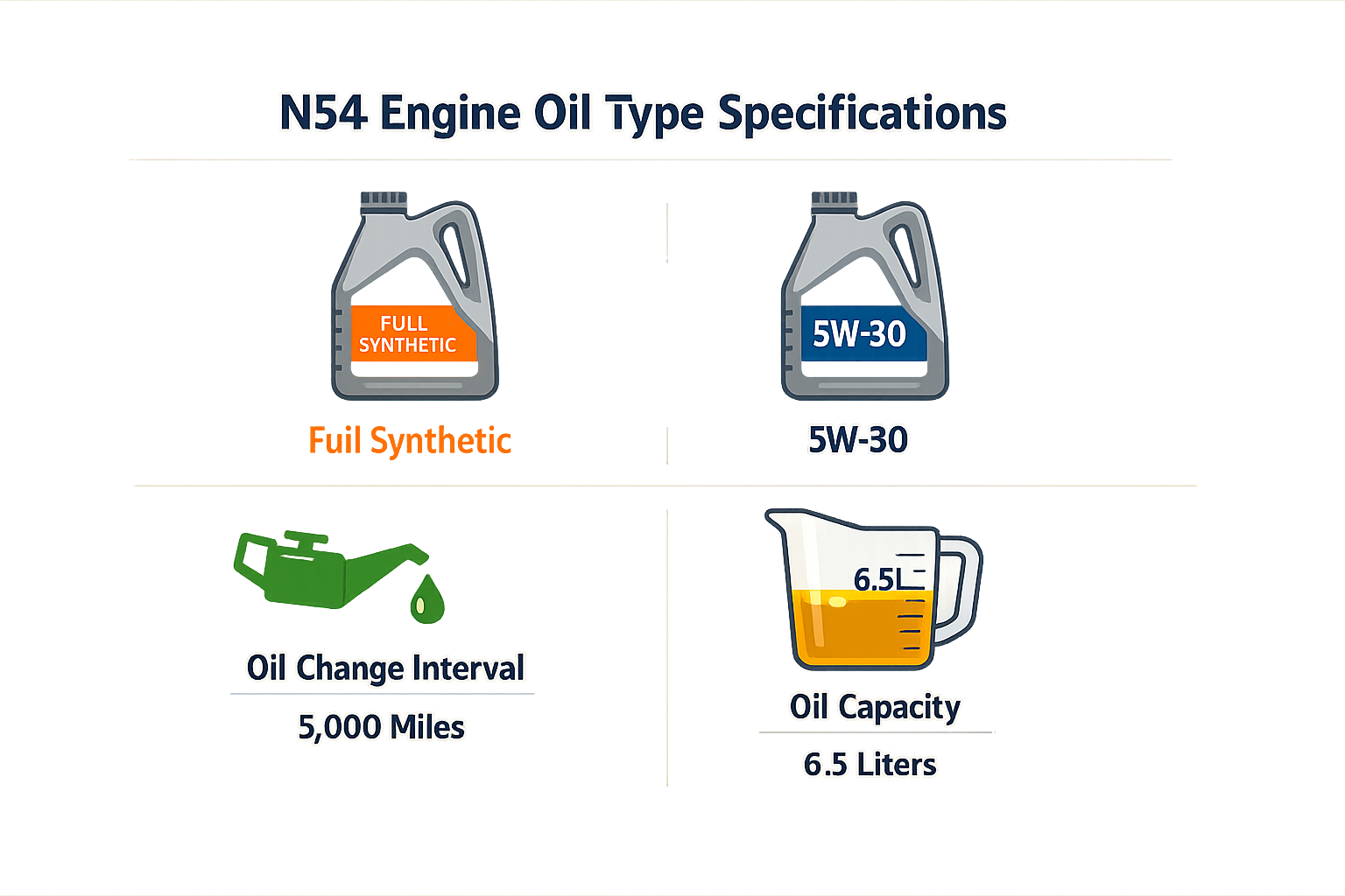 N54 engine oil type specifications