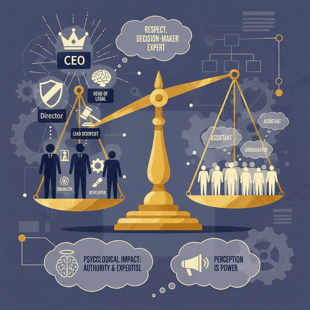 Illustration of job titles and their significance.