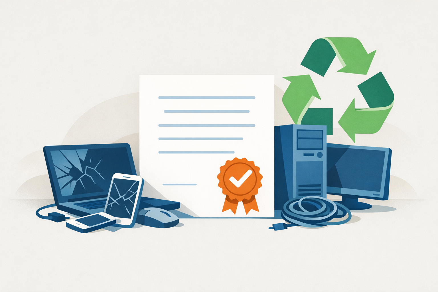 Certificate of destruction in electronics disposal