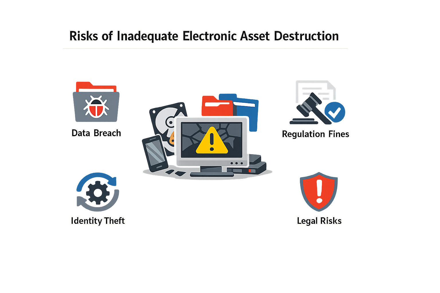 Infographic on risks of inadequate electronic asset destruction