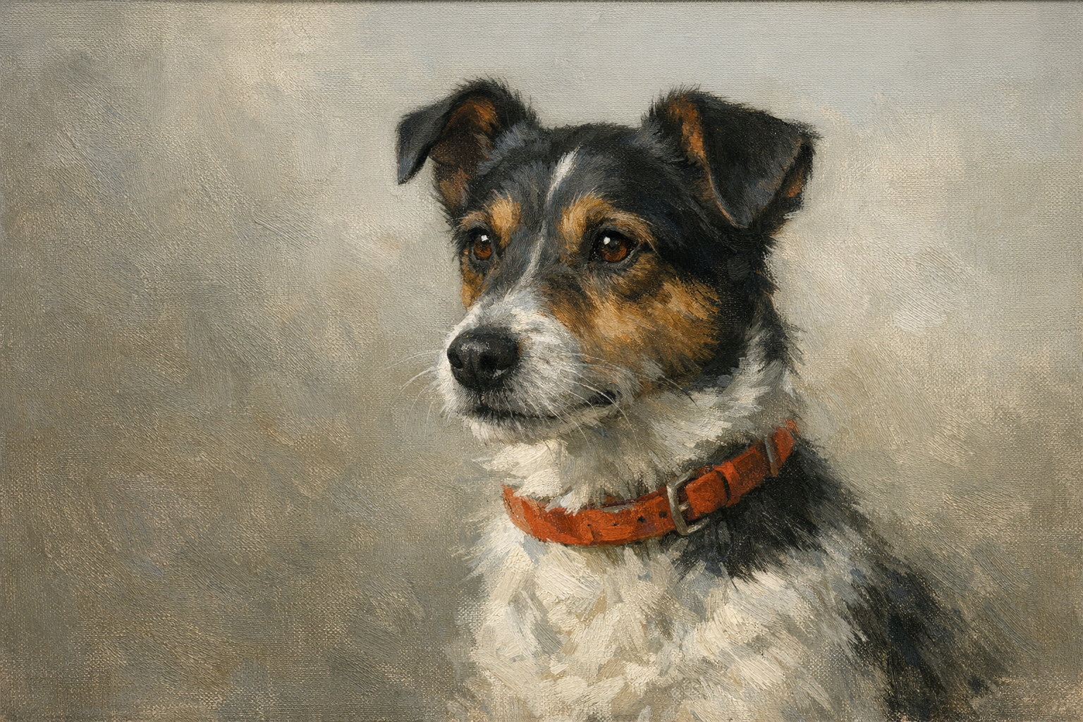 Custom dog painting showcasing a unique dog portrait
