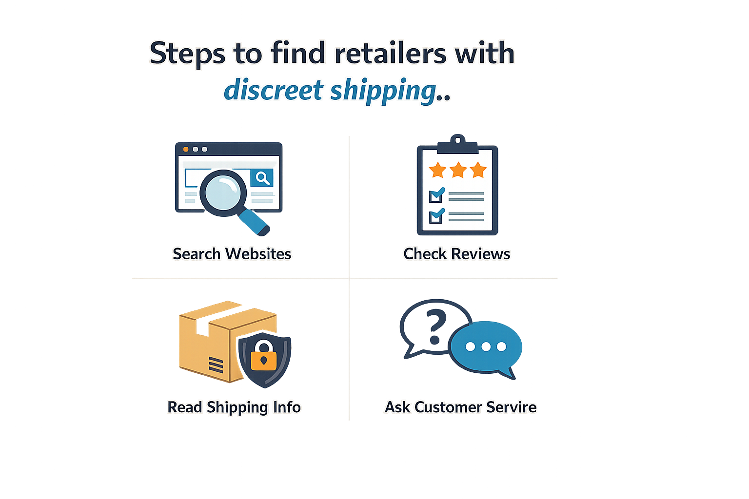 Steps to find retailers with discreet shipping.