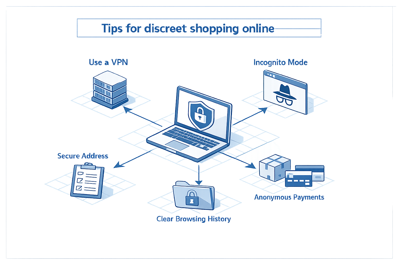 Tips for discreet shopping online including travel locks, storage solutions, and privacy-conscious shipping choices for discreet sex toy store purchases.