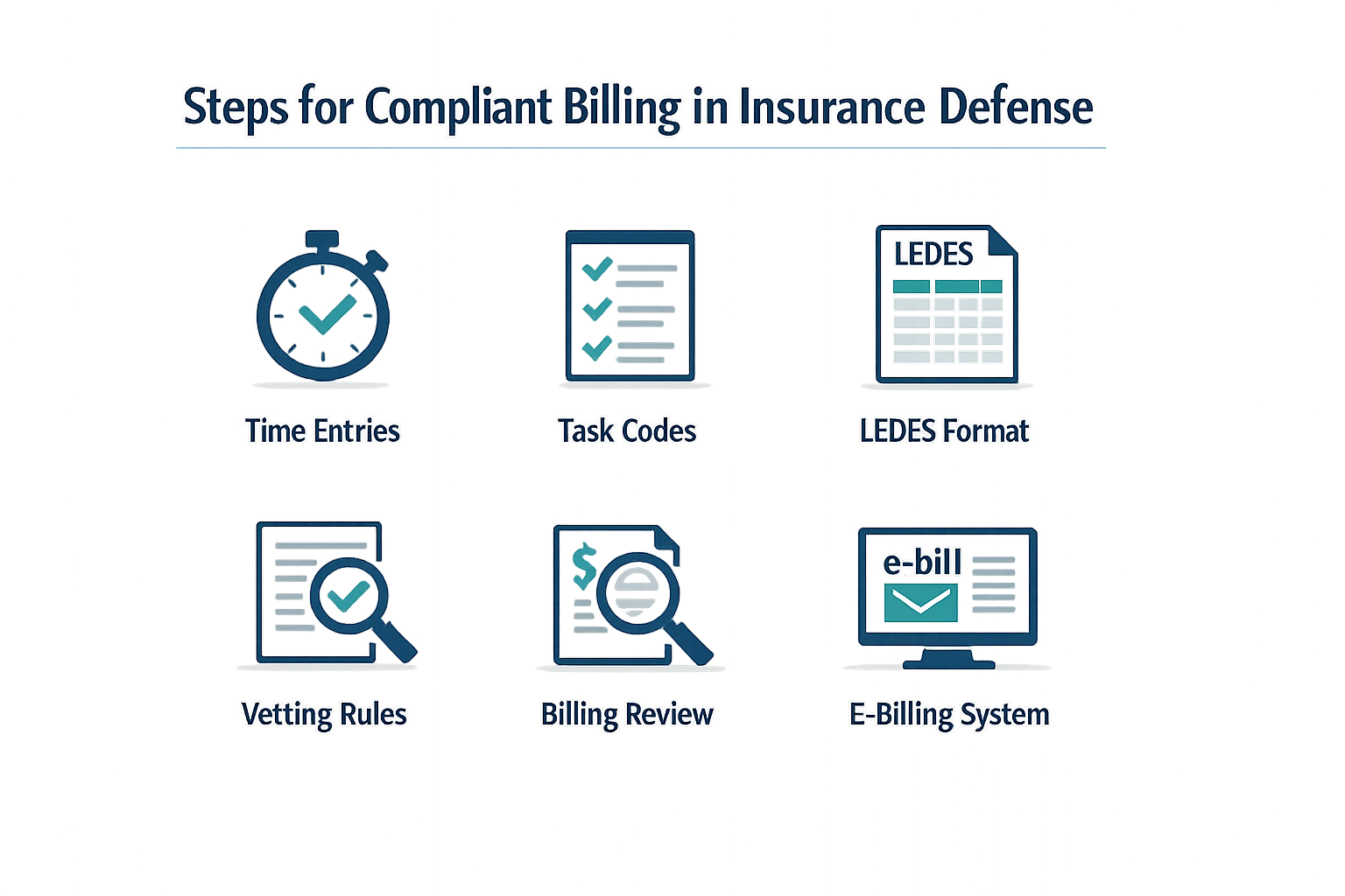Infographic on compliant billing steps