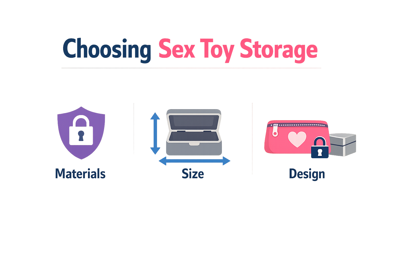 Infographic on choosing sex toy storage
