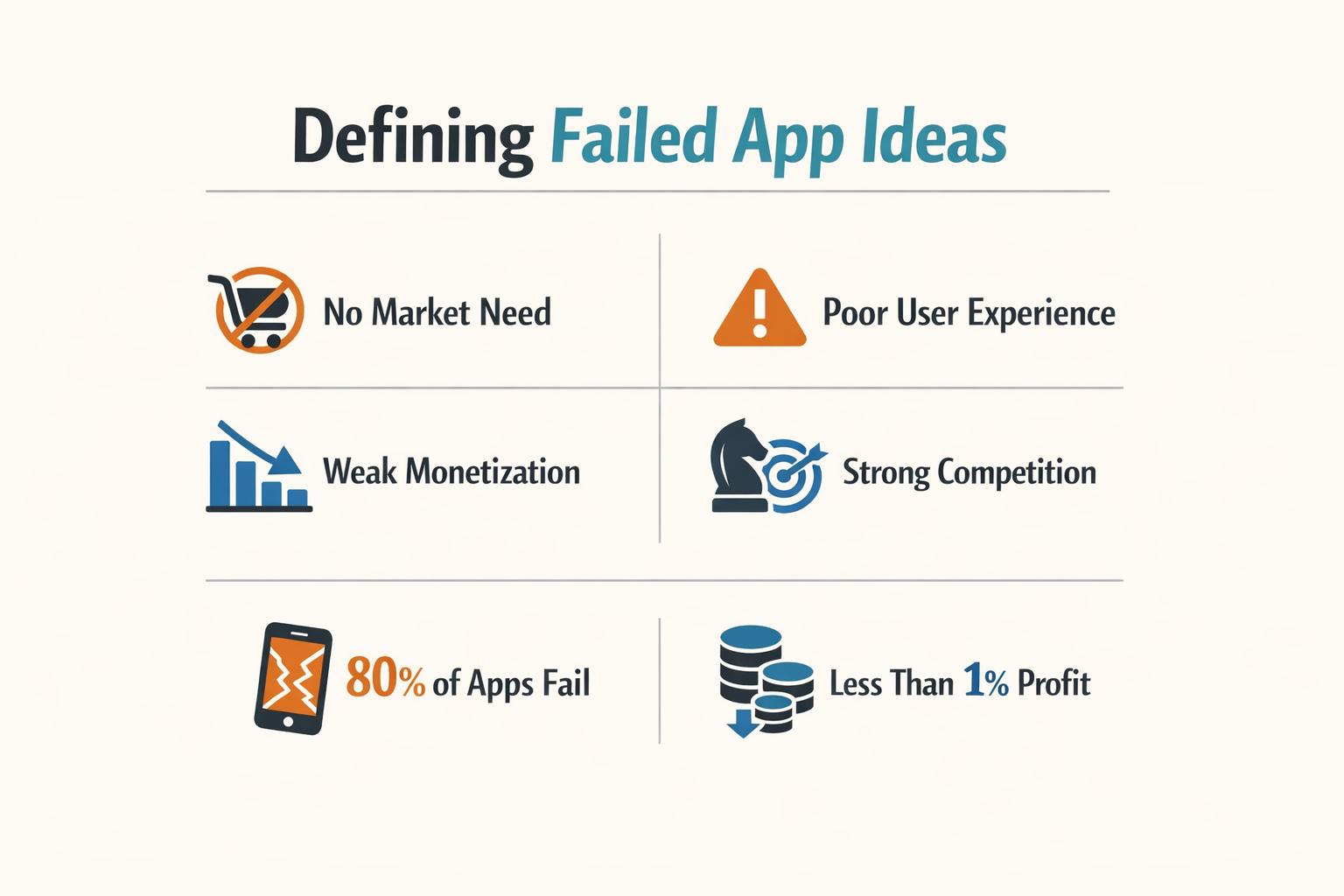 Understanding failed app ideas and the common characteristics that define them