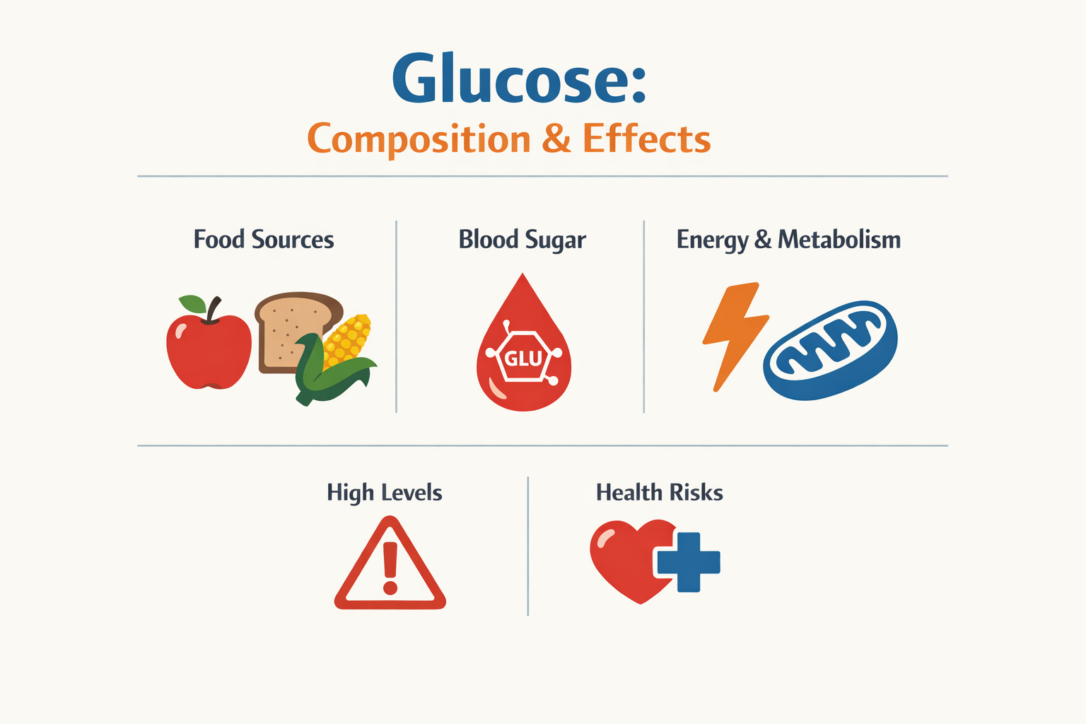 Composition and health implications of glucose
