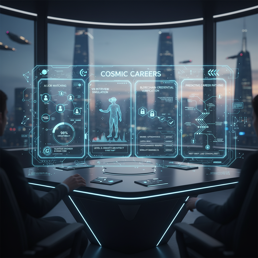 Futuristic visualization of next-generation career technology platforms
