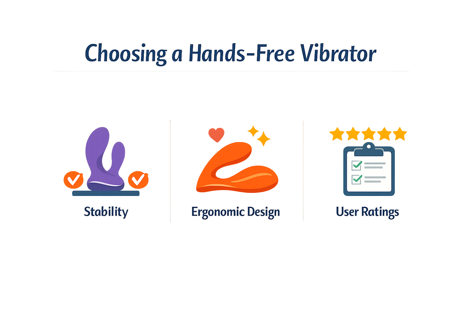 Infographic on choosing hands-free vibrators
