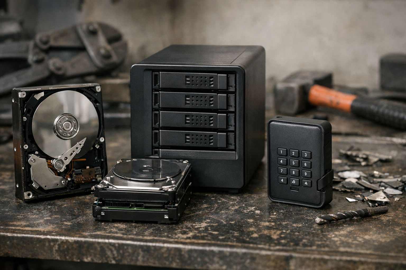 Different types of hard drives for disposal