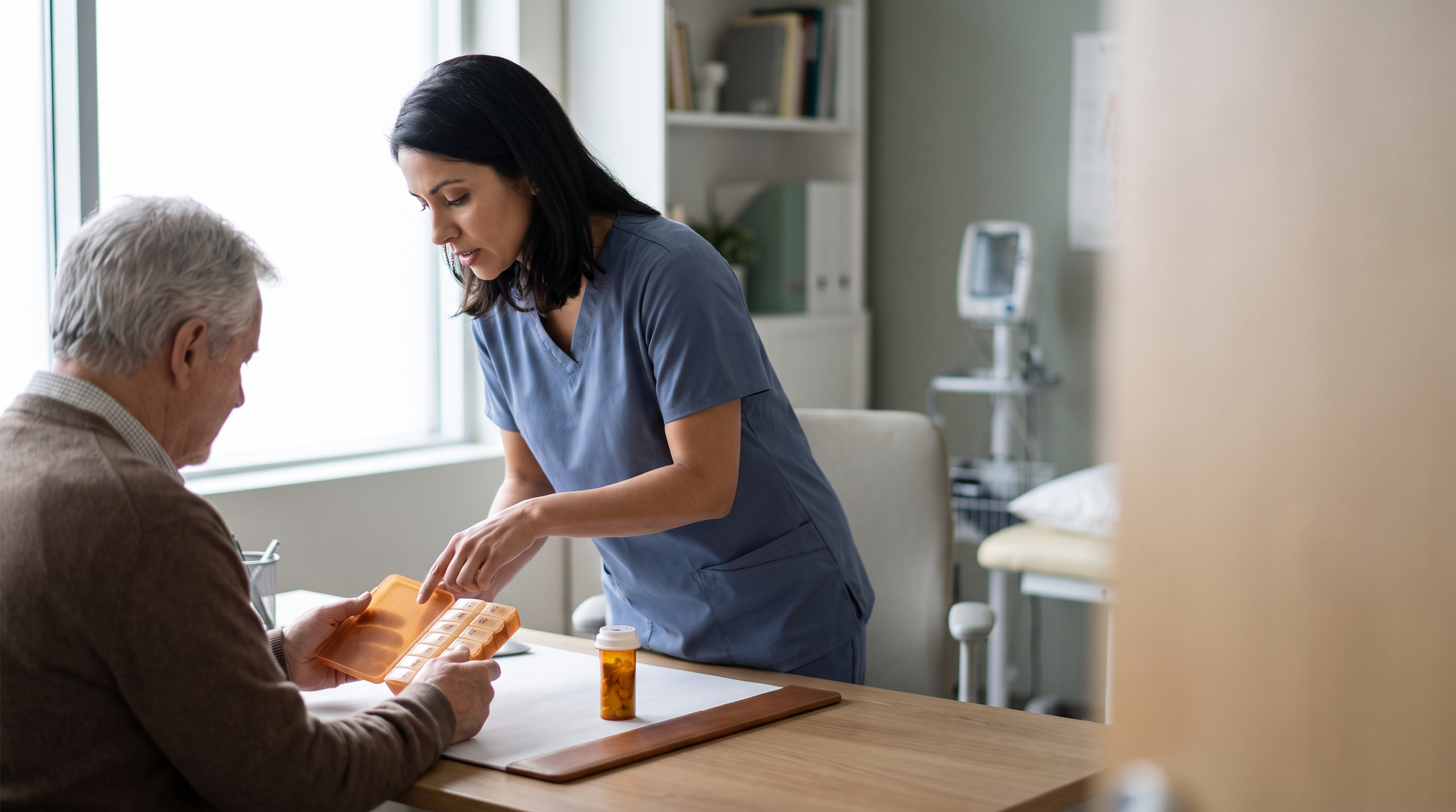 Healthcare professional discussing metformin with a patient