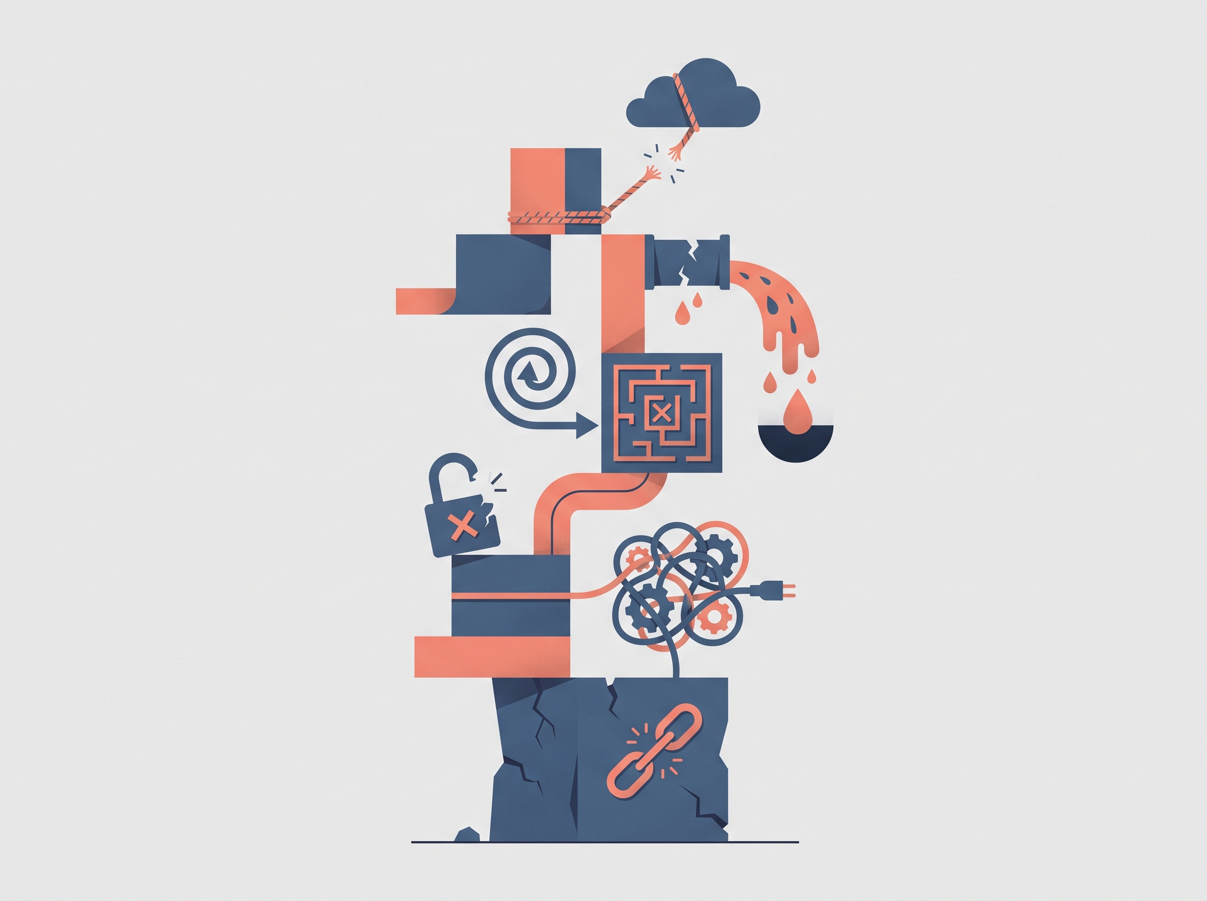 Image highlighting common mistakes in no-code app development