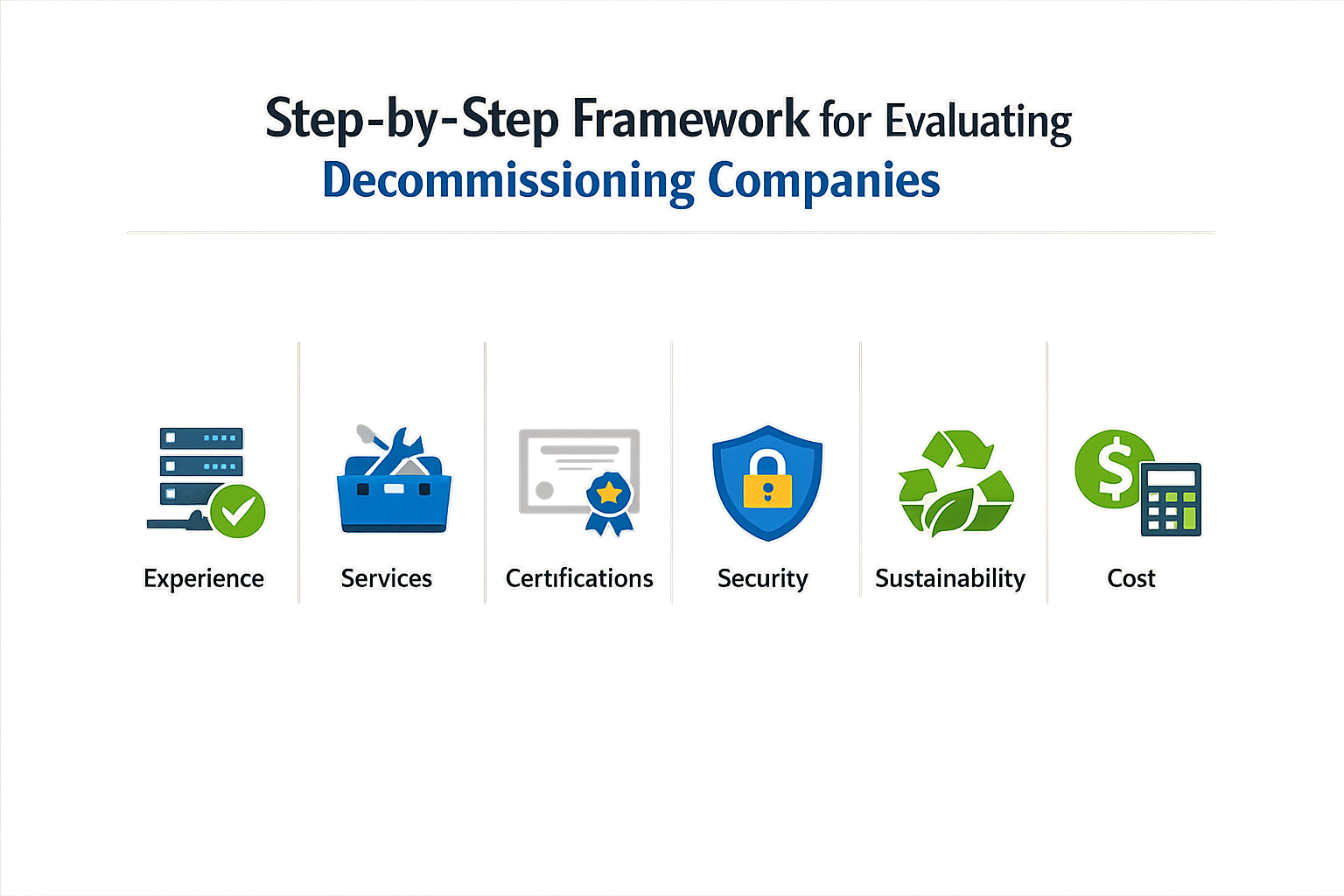 Step-by-step framework for evaluating decommissioning companies