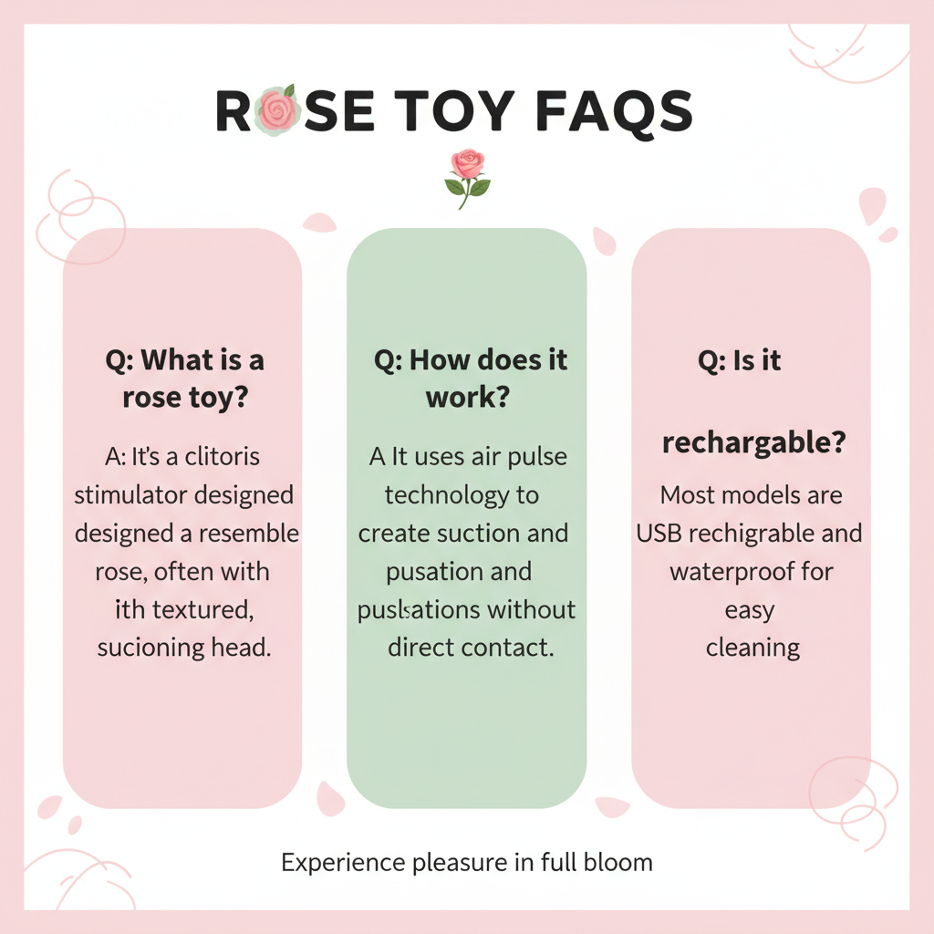 FAQ graphic about rose toys.