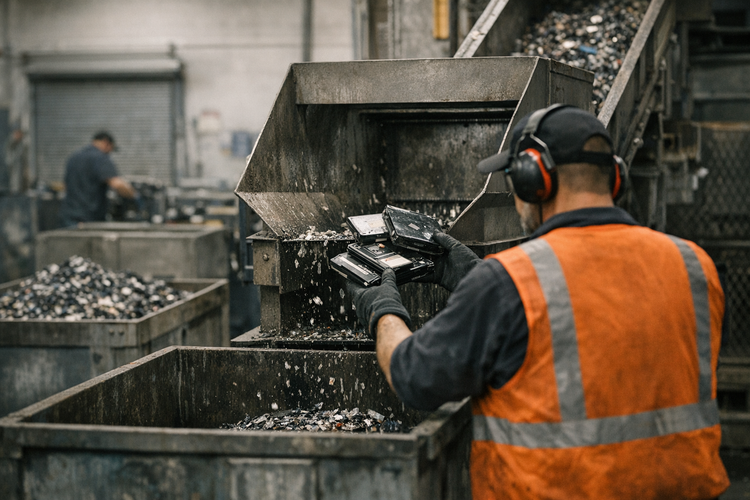 Iron Mountain data destruction services in a secure facility.