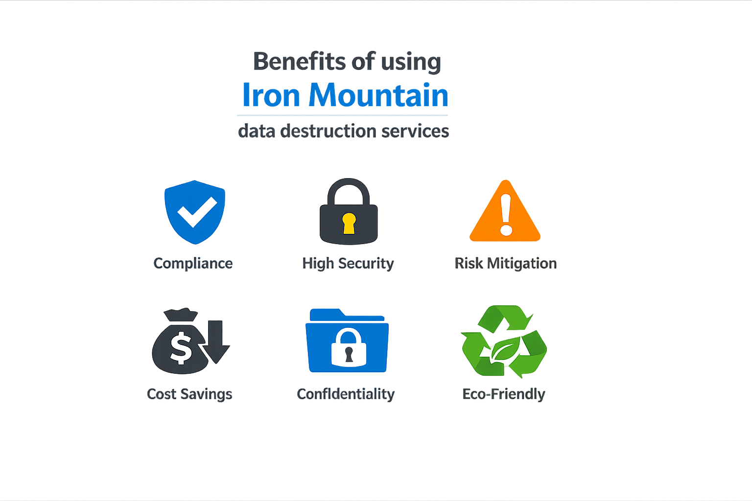 Benefits of using Iron Mountain data destruction services.