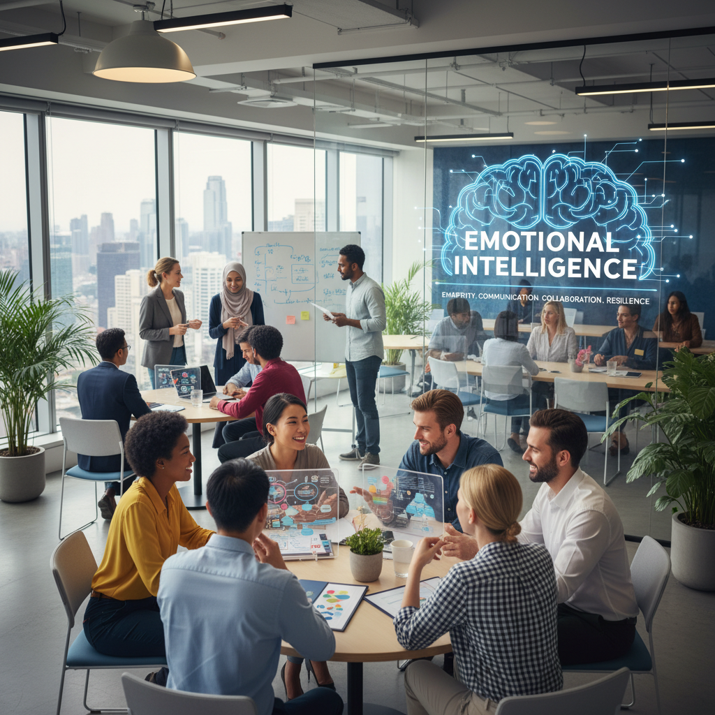 Illustration showcasing emotional intelligence and interpersonal skills.