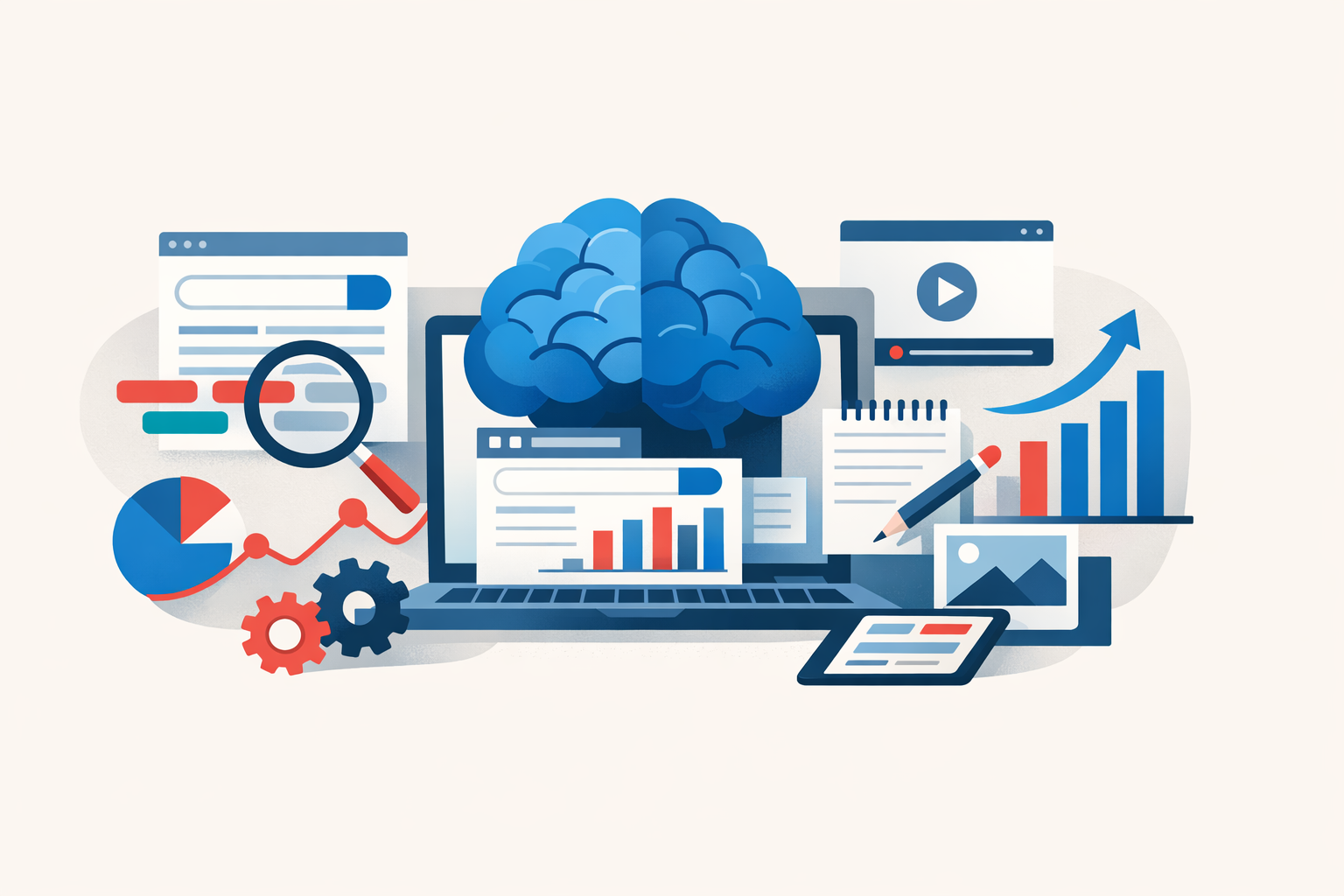 Hero image illustrating LLM SEO strategies