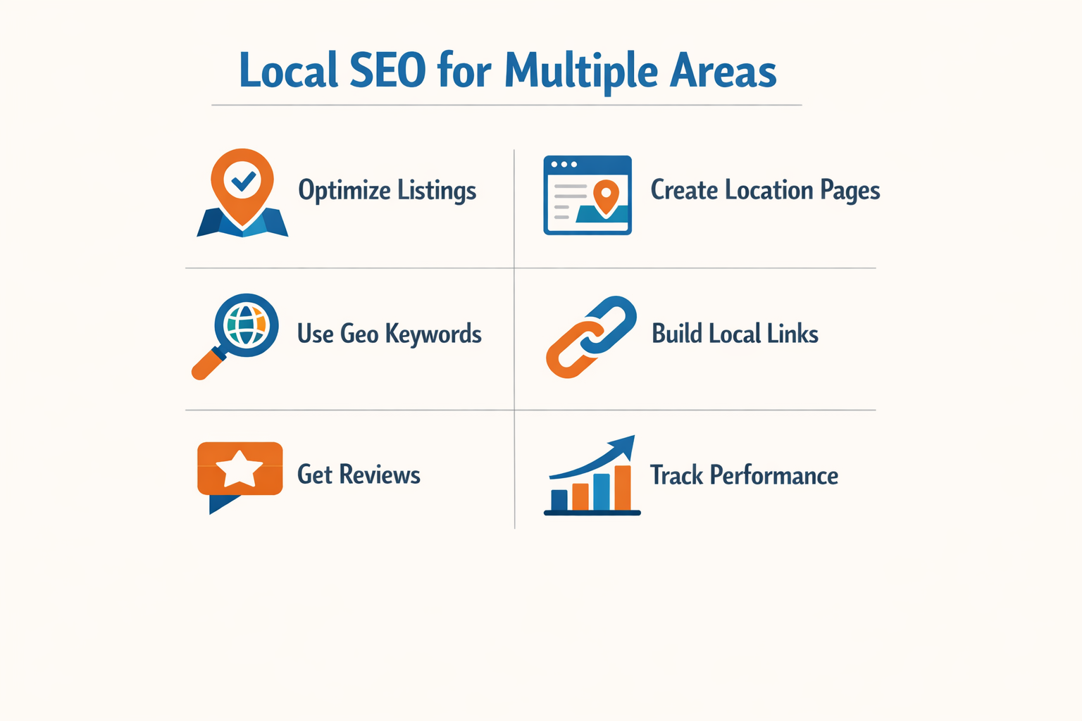 Infographic with tips for managing Local SEO.