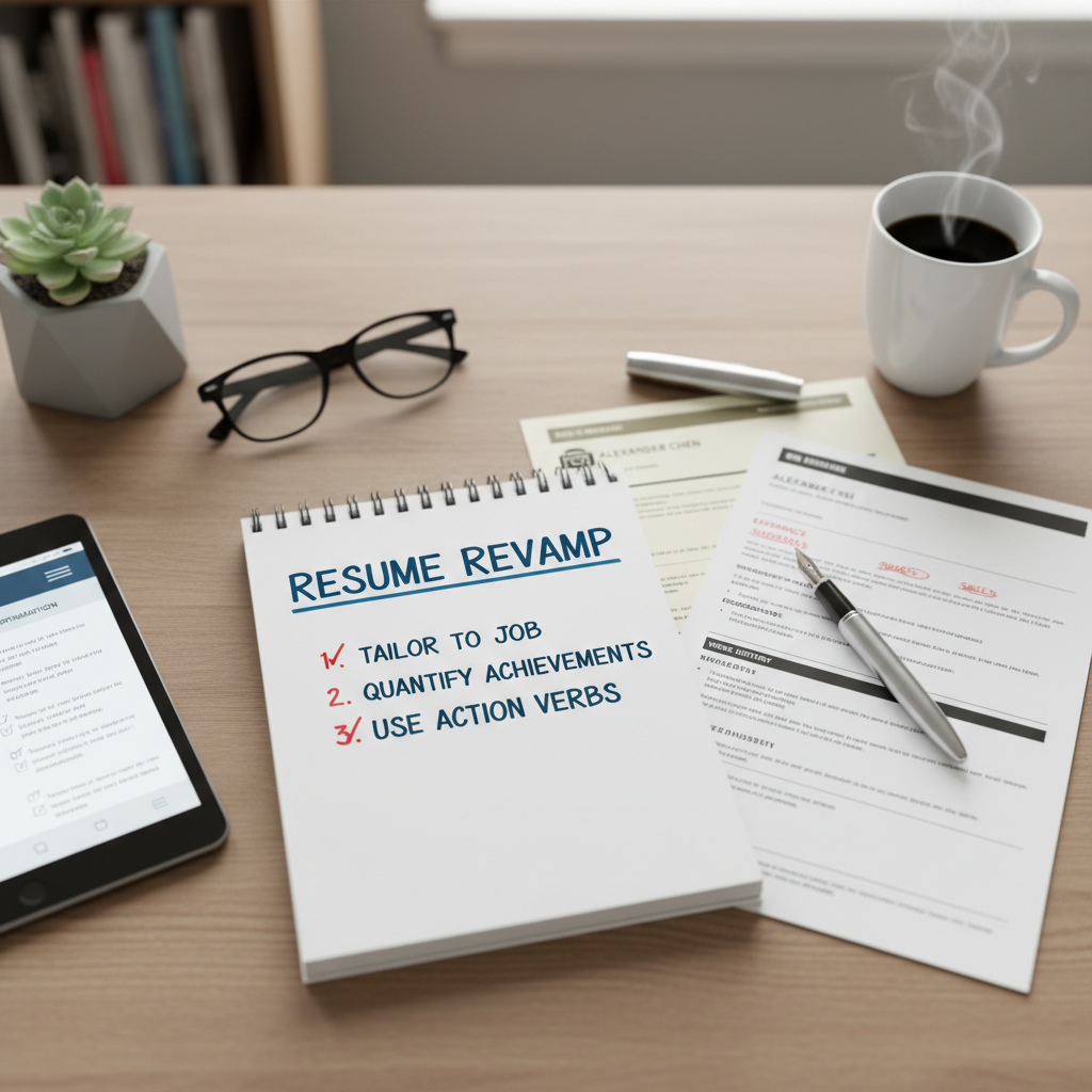 Image showcasing resume improvement strategies