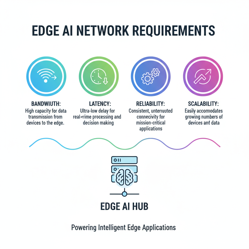 Visual representation of edge AI network requirements