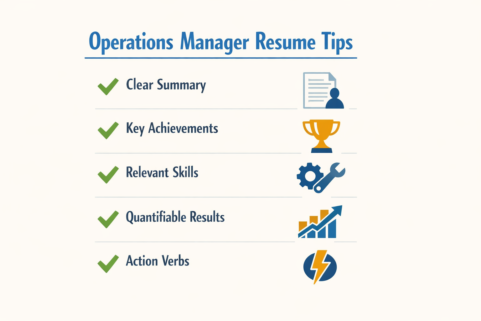 Operations manager reviewing resume tips and best practices for creating a standout operations manager resume template