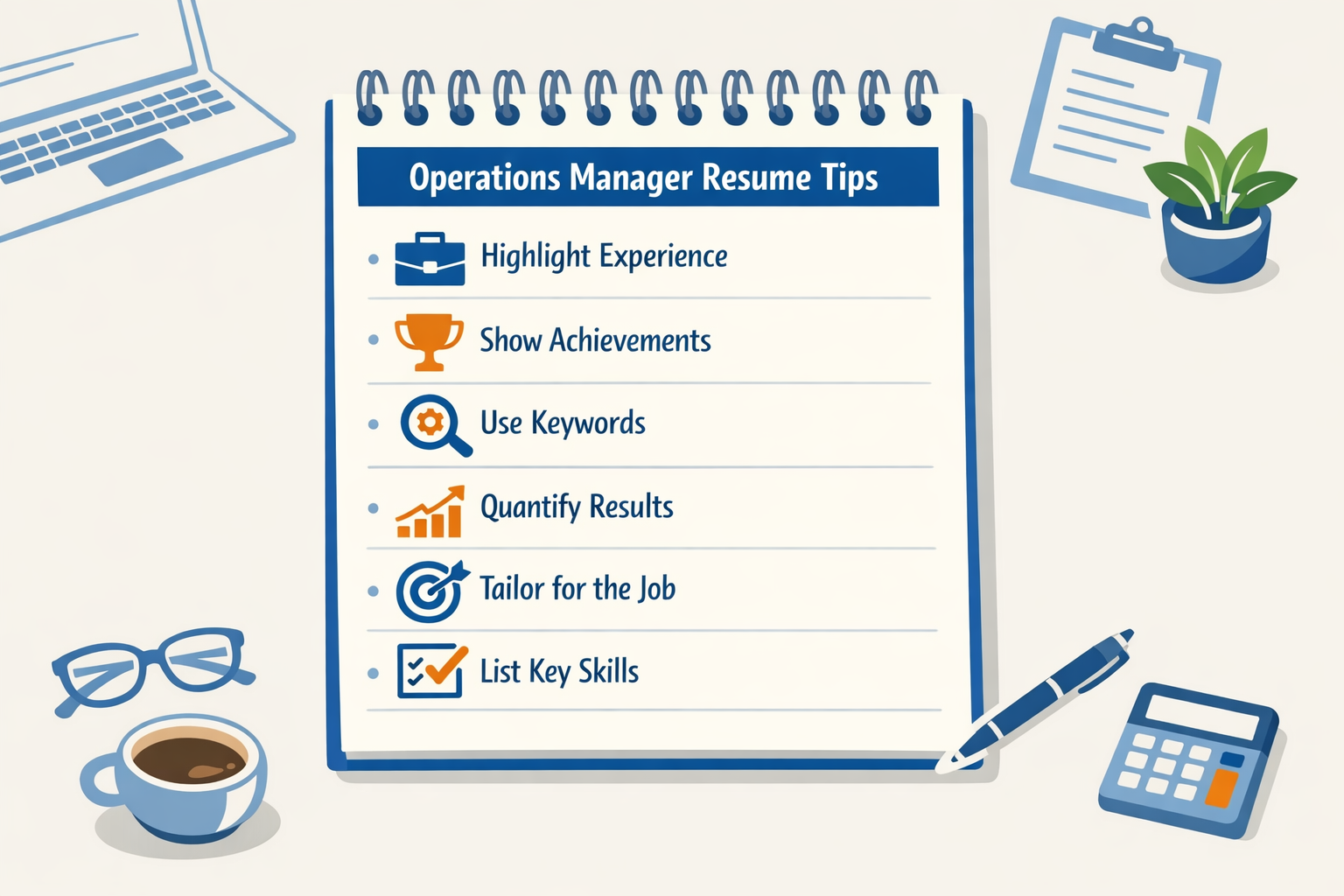Image showcasing operations manager resume tips