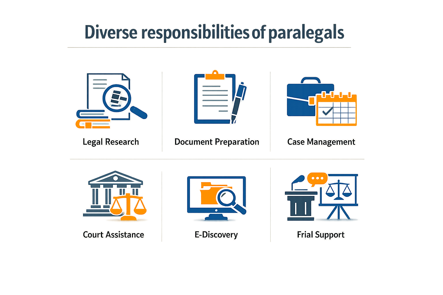 Diverse responsibilities of paralegals