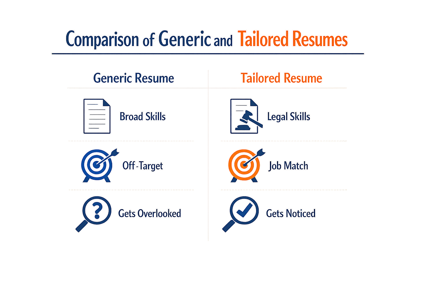 Comparison of generic and tailored resumes