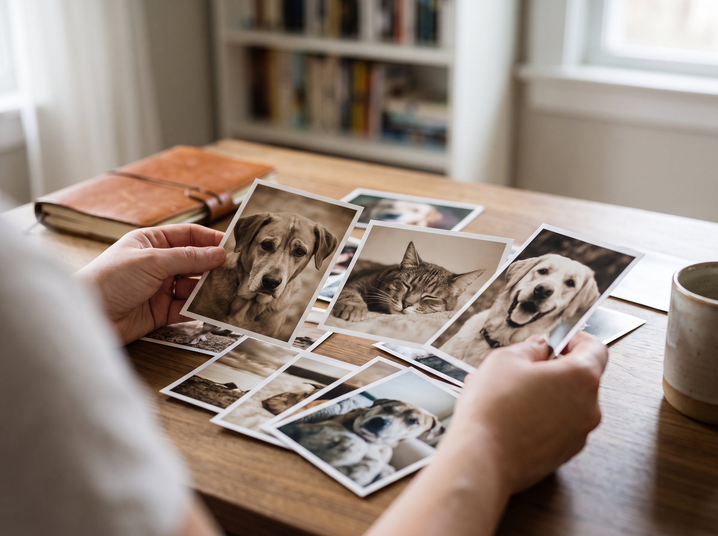 Choosing the right photo for a pet memorial portrait