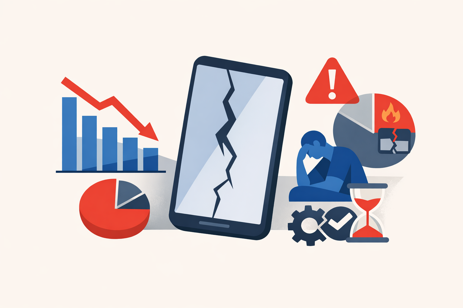 Image analyzing the impact of PRD mistakes on app development timelines and budgets