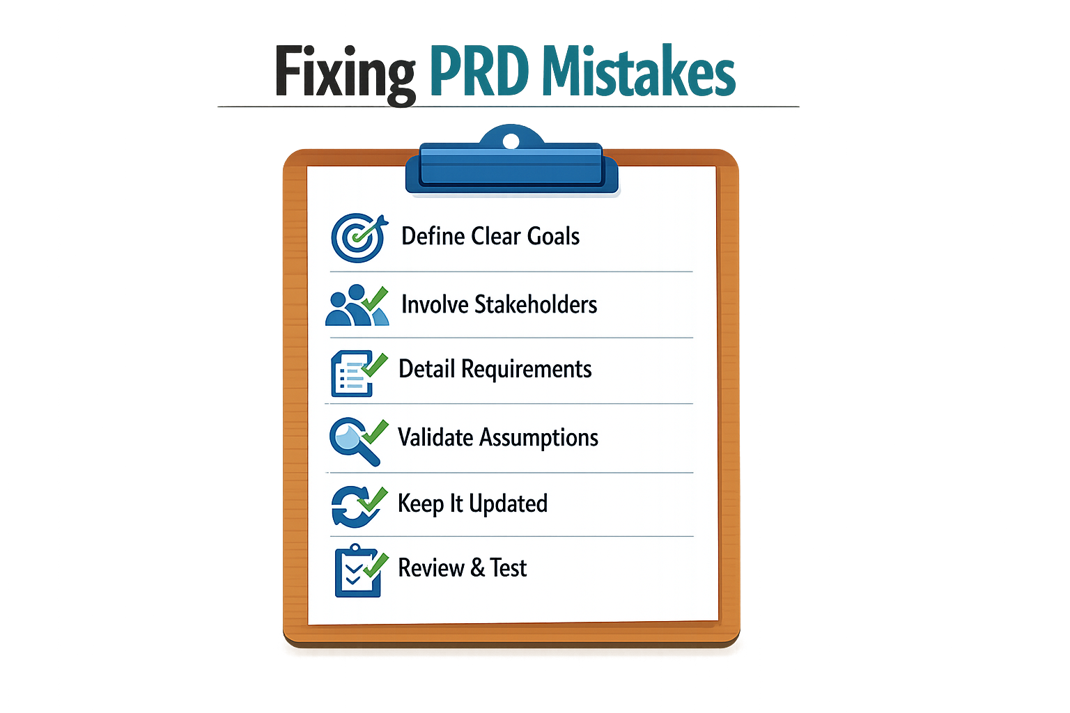 Image providing solutions for fixing PRD mistakes