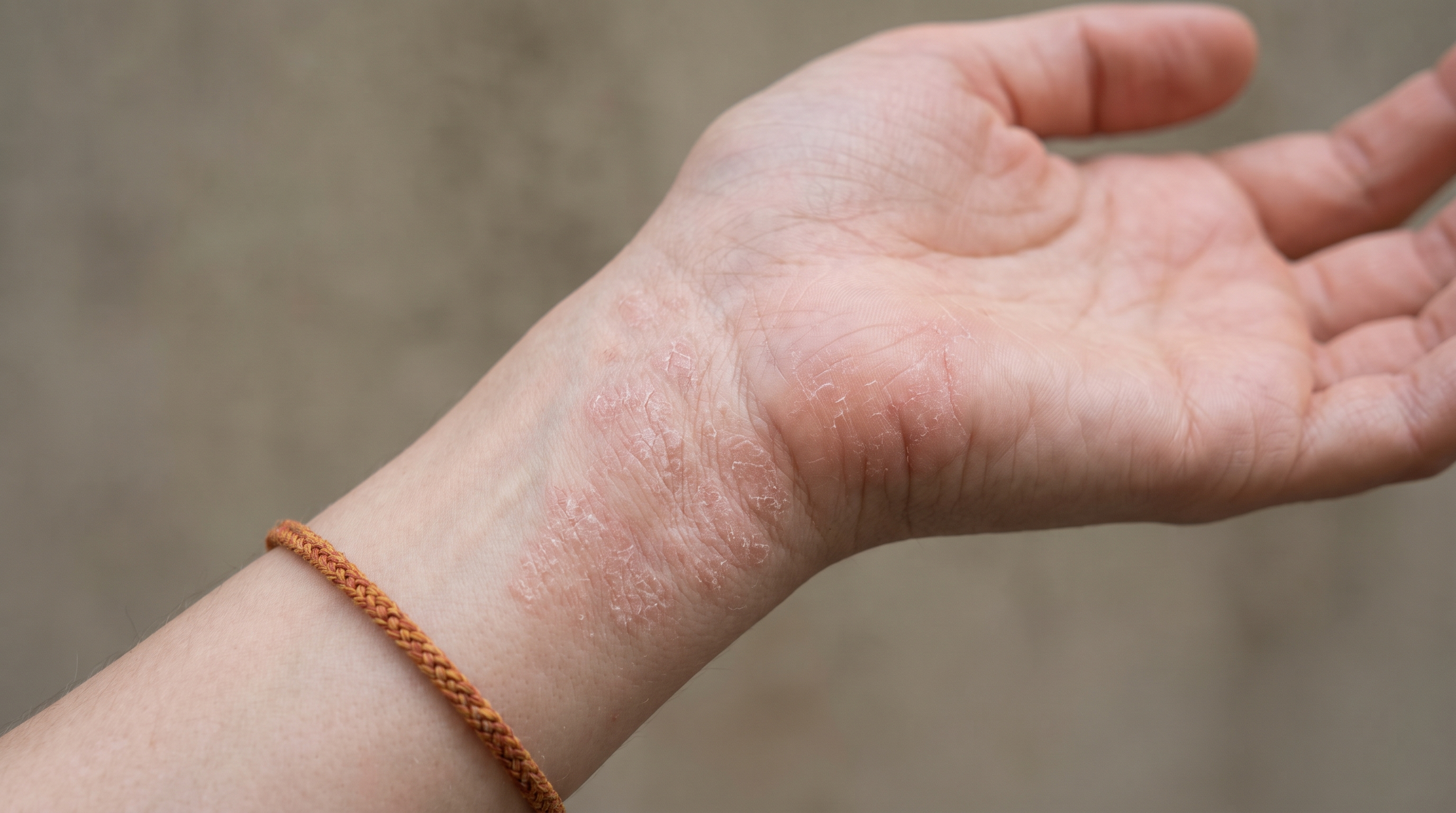 Healthy skin with signs of damage