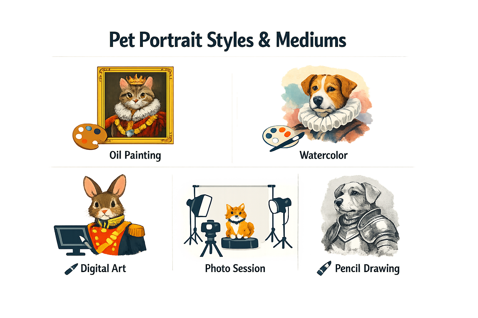 Infographic on selecting a pet portrait artist.