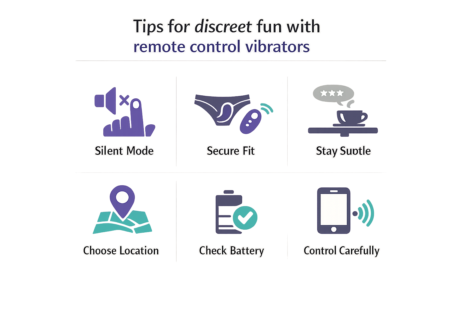 Tips for discreet fun with remote control vibrators in public