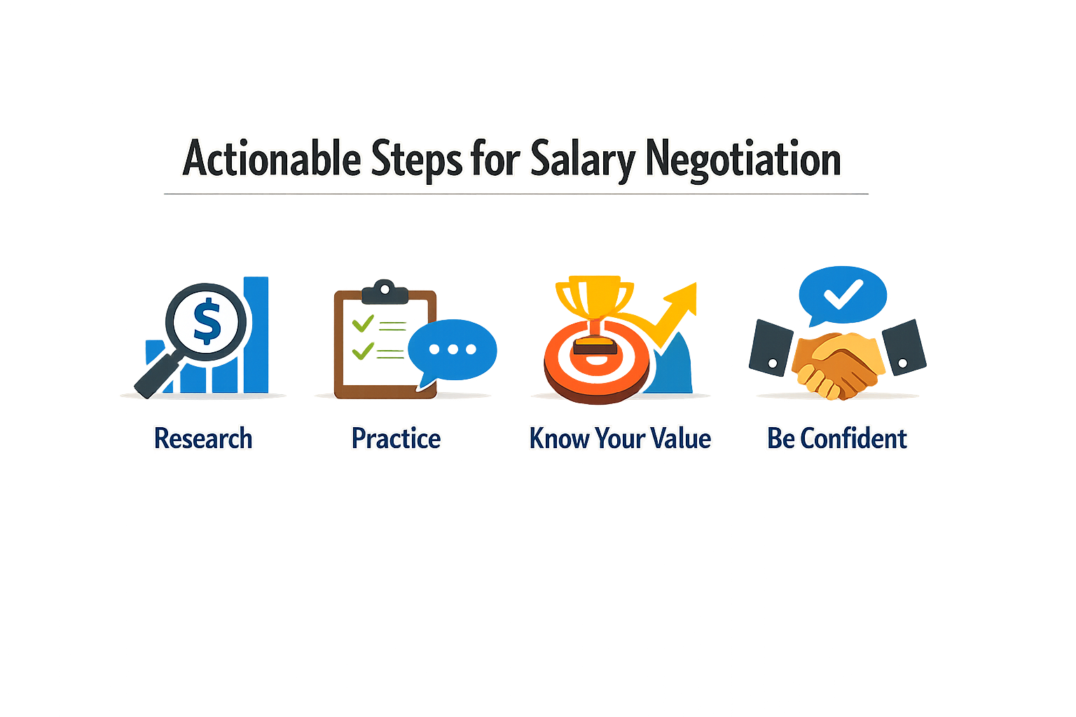 Actionable steps for salary negotiation