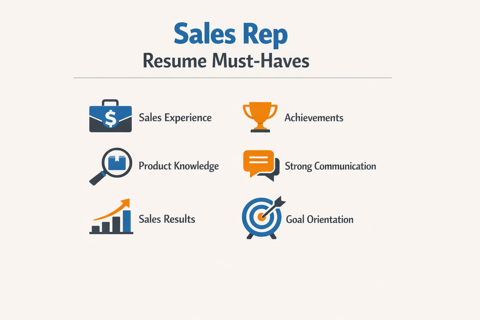 Professional sales representative reviewing resume requirements and industry expectations