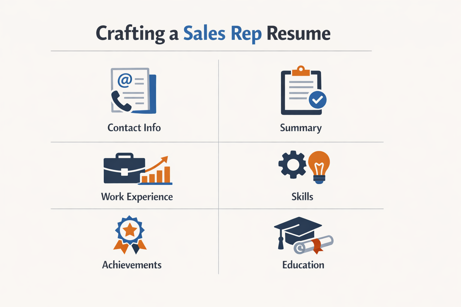 Professional sales representative customizing resume with metrics and achievements