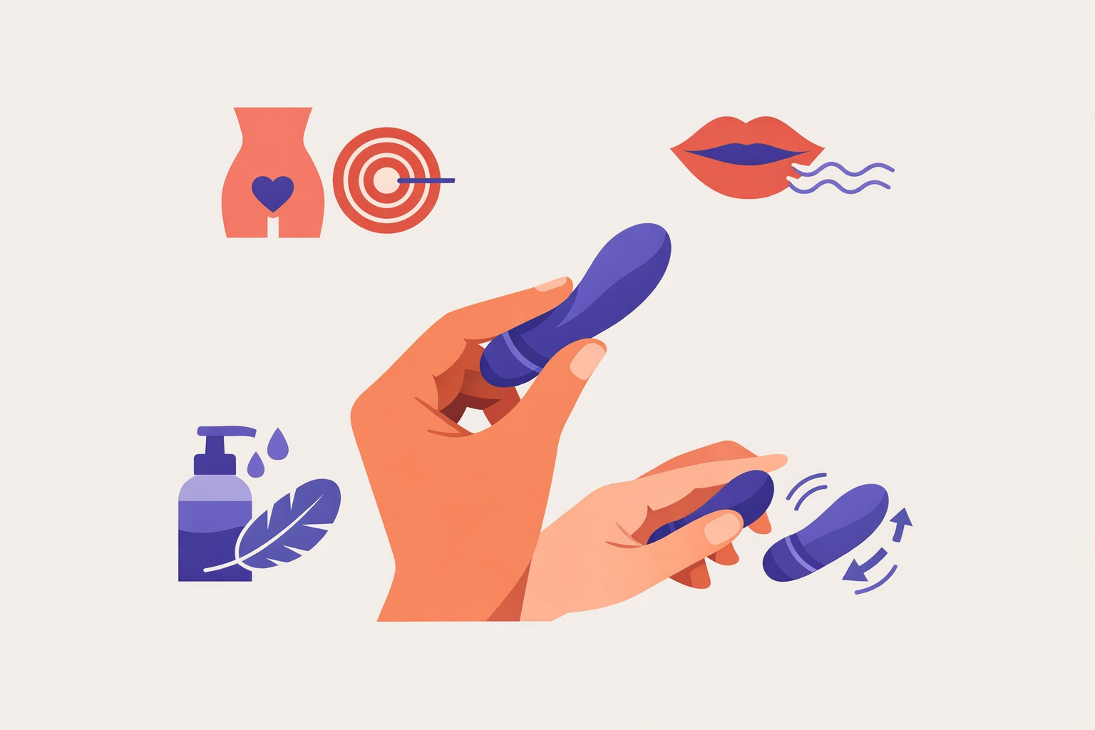 Illustration showcasing tips for maximizing pleasure with small vibrators that aren't weak.
